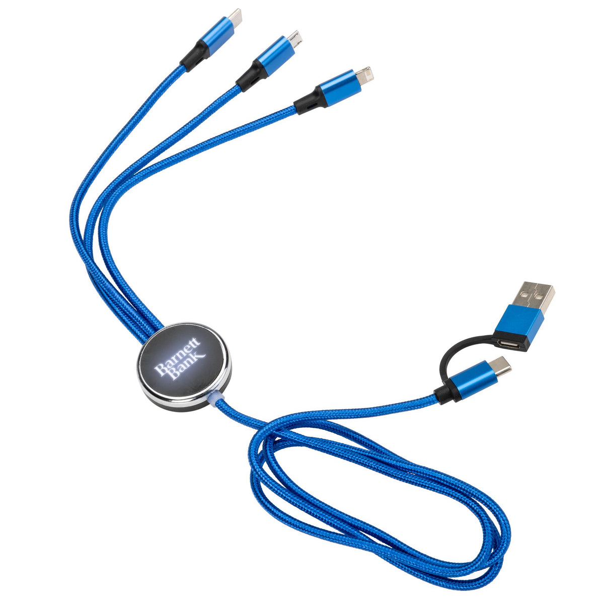 Custom Logo Fuller Light-Up Multi-Charge Cable