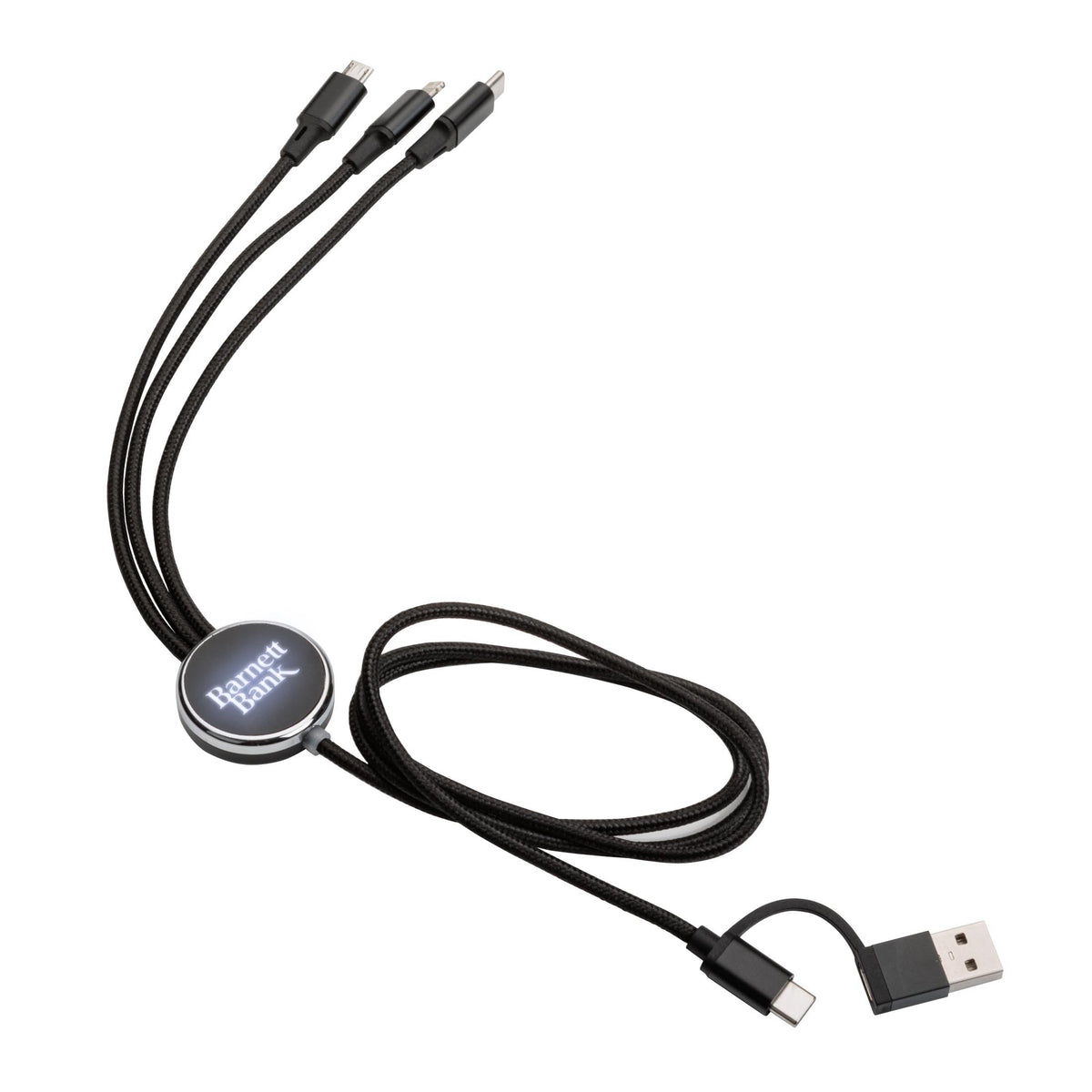 Custom Logo Fuller Light-Up Multi-Charge Cable
