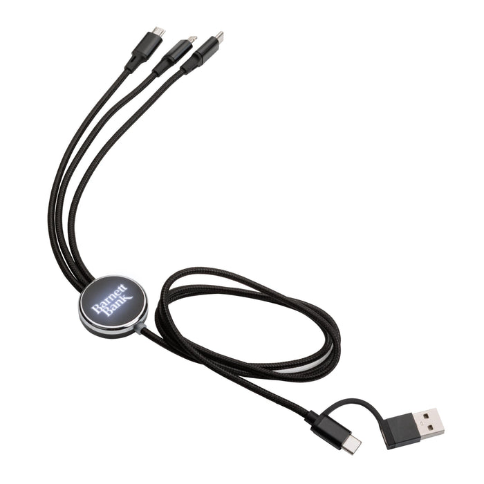 Custom Logo Fuller Light-Up Multi-Charge Cable