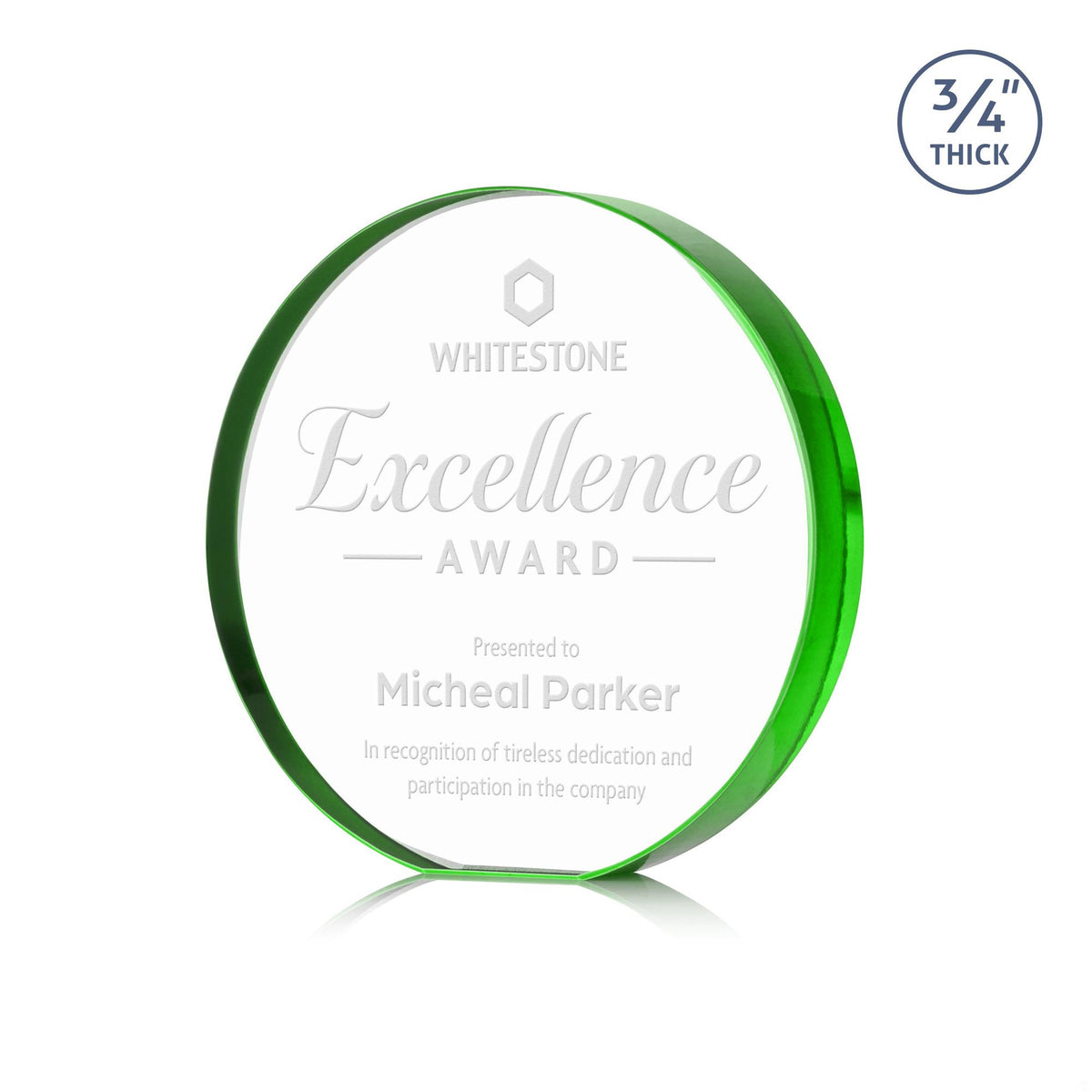 Custom Logo Gainsborough Circle Award - Emerald
