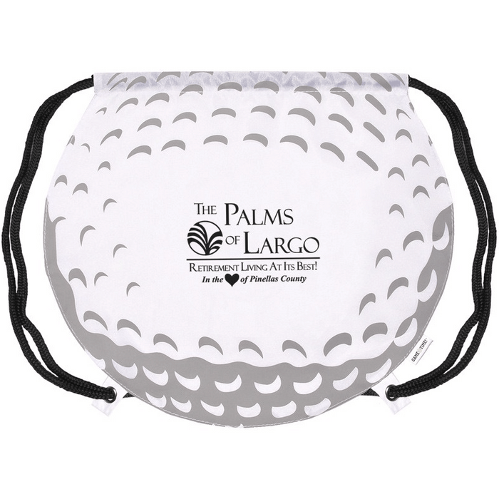 Custom Logo Gametime!® Golf Ball Drawstring Backpack