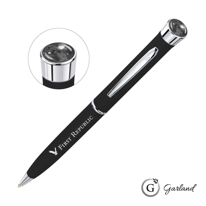 Custom Logo Garland® Color Matte Aura Twist Pen - Chrome