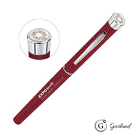 Custom Logo Garland® Color Matte Custom Rollerball Pen - Chrome
