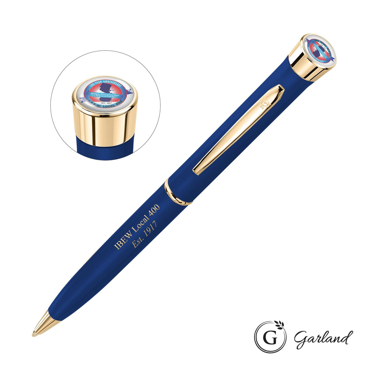 Custom Logo Garland® Color Matte Custom Twist Ballpoint Pen - Gold