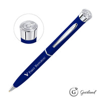 Custom Logo Garland® Color Matte Emblem Twist Ballpoint Pen - Chrome