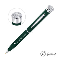 Custom Logo Garland® Color Matte Emblem Twist Ballpoint Pen - Chrome
