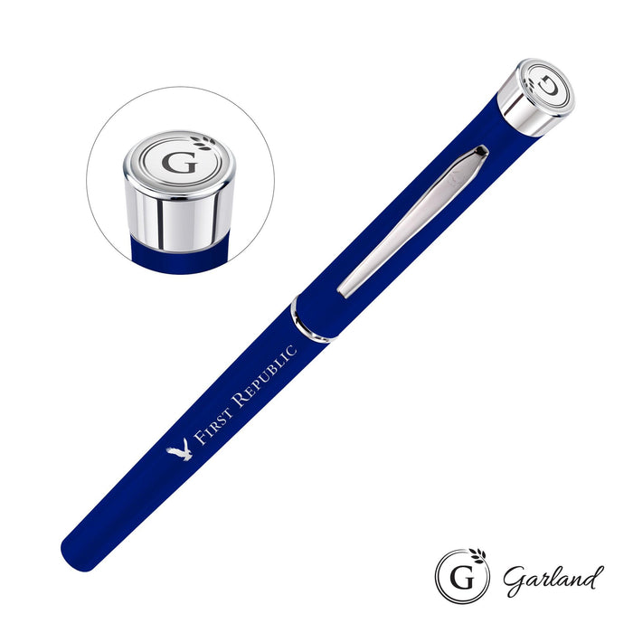 Custom Logo Garland® Color Matte Rollerball Pen - Chrome