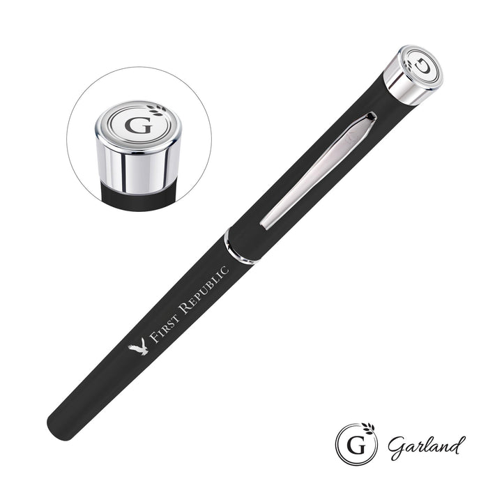 Custom Logo Garland® Color Matte Rollerball Pen - Chrome