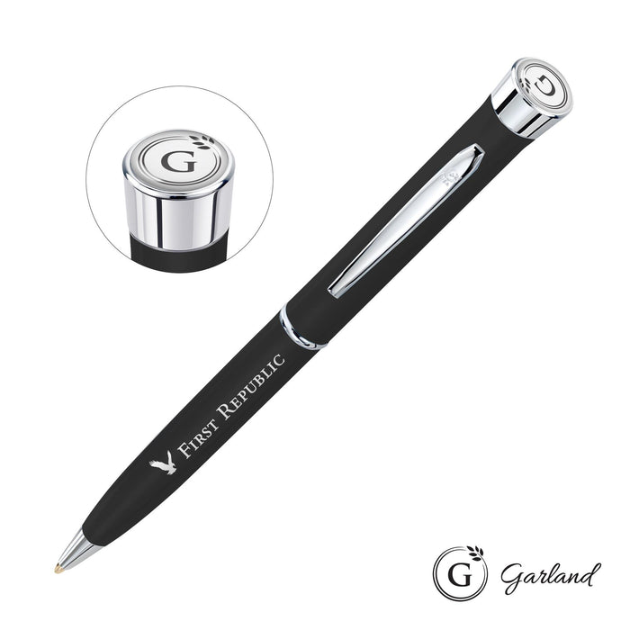 Custom Logo Garland® Color Matte Twist Ballpoint Pen - Chrome