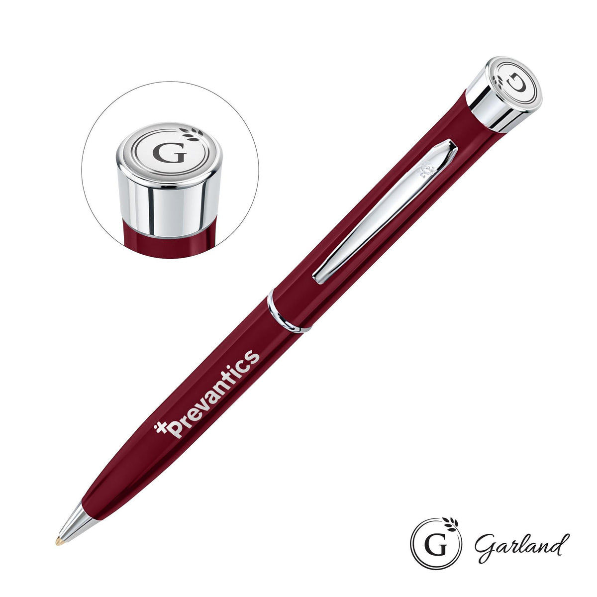 Custom Logo Garland® Color Twist Ballpoint Pen - Chrome Accent