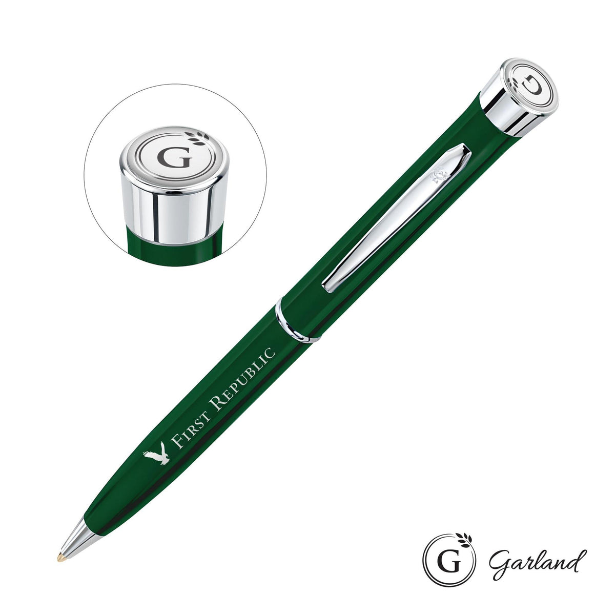 Custom Logo Garland® Color Twist Ballpoint Pen - Chrome Accent
