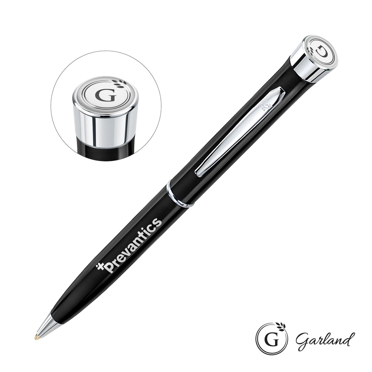 Custom Logo Garland® Color Twist Ballpoint Pen - Chrome Accent