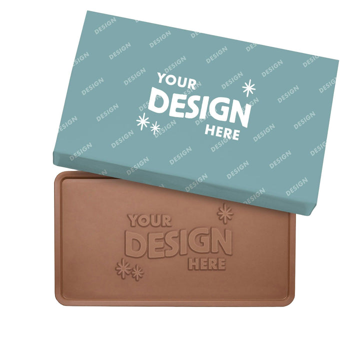 Custom Logo Giant 2lb. Engraved Chocolate Bar with Luxury Custom Packaging