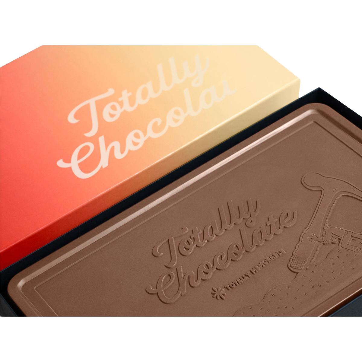 Custom Logo Giant 2lb. Engraved Chocolate Bar with Luxury Custom Packaging