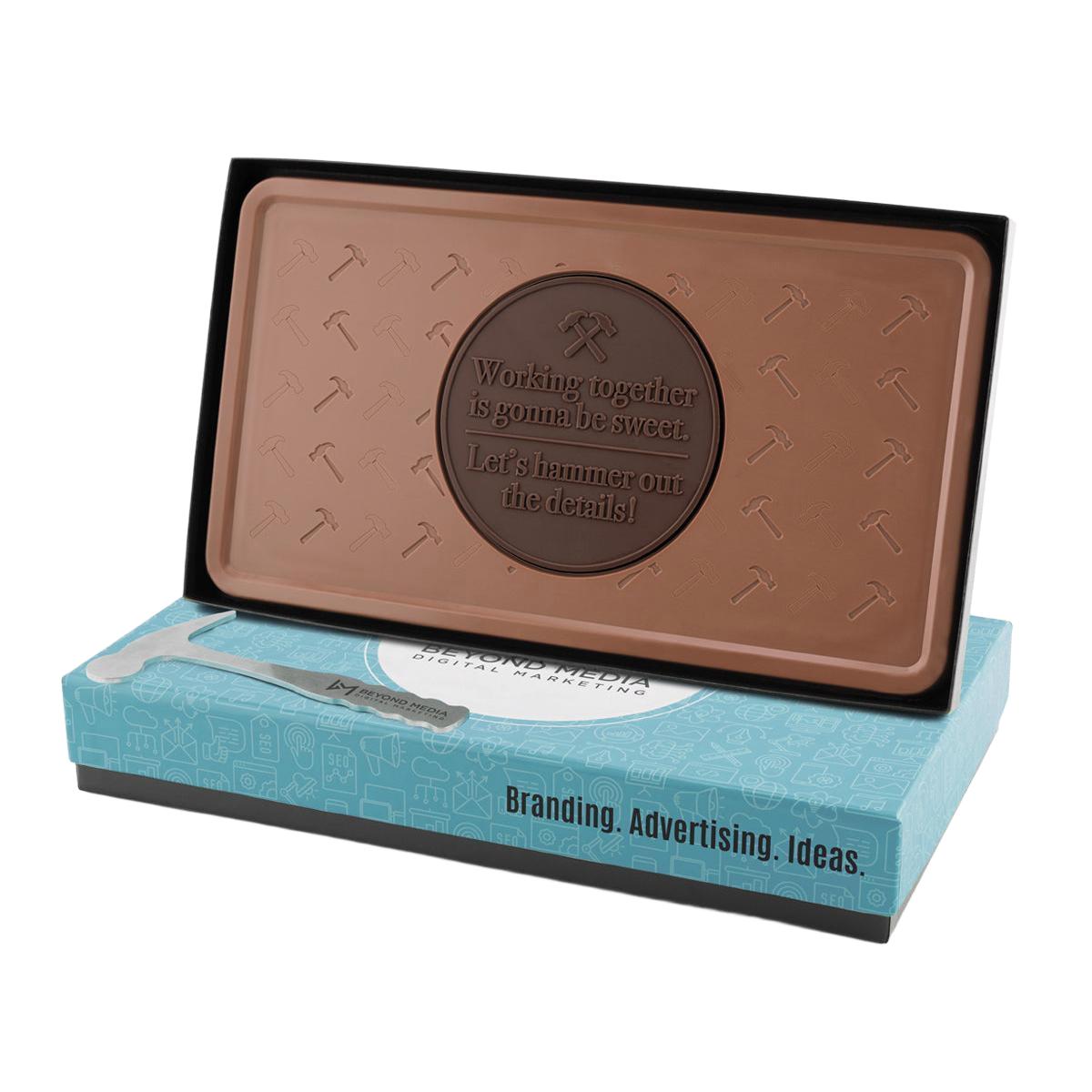Custom Logo Giant 2lb. Engraved Combo Chocolate Bar – Luxury Packaging