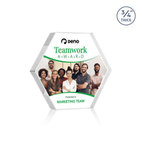 Custom Logo Gilford Hexagon VividPrint™ Award - Clear