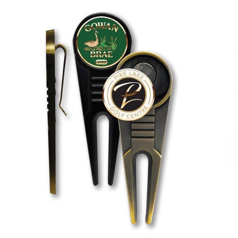 Custom Logo Golf Divot Tool with Pocket Clip