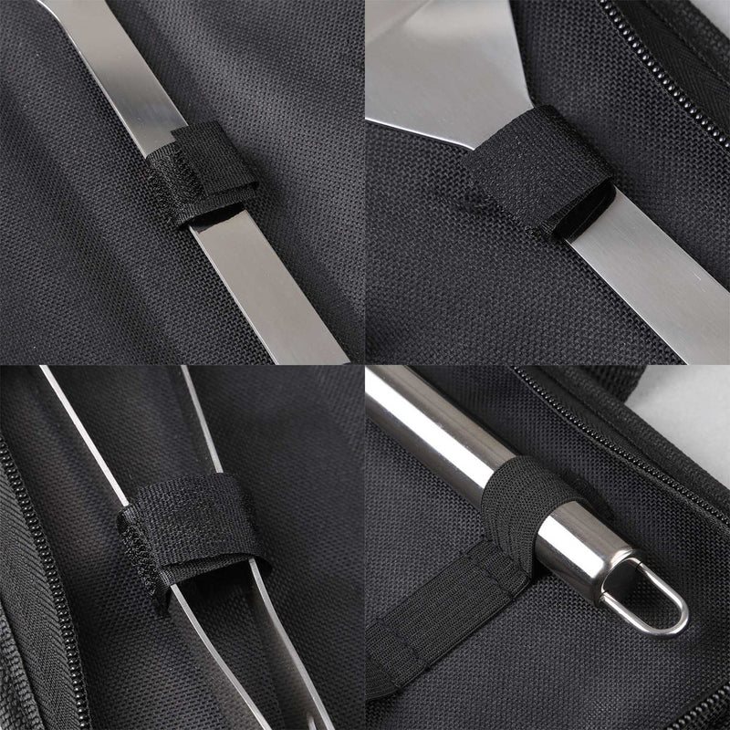 Custom Logo Grill Easy 3 Piece Stainless BBQ Utensil Set With RPET Case