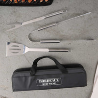 Custom Logo Grill Easy 3 Piece Stainless BBQ Utensil Set With RPET Case