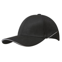 Custom Logo Headwear Canada American Premium Twill with Sandwich Trim on Peak & Crown