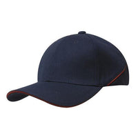 Custom Logo Headwear Canada American Premium Twill with Sandwich Trim on Peak & Crown