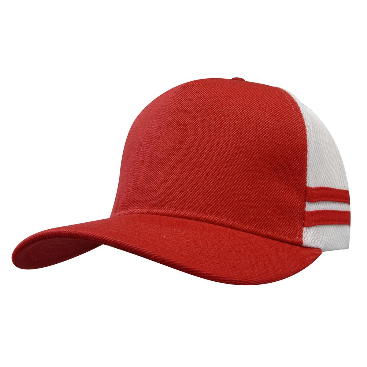 Custom Logo Headwear Canada American Premium Twill/Mesh Deep Fit Trucker with Stripes