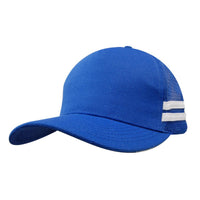 Custom Logo Headwear Canada American Premium Twill/Mesh Deep Fit Trucker with Stripes
