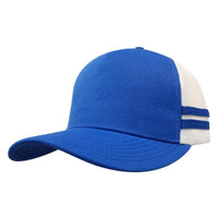Custom Logo Headwear Canada American Premium Twill/Mesh Deep Fit Trucker with Stripes