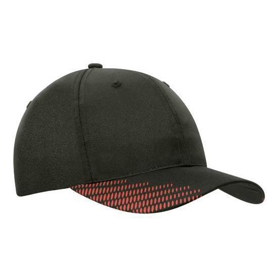 Custom Logo Headwear Canada Breathable Poly Twill with Peak Flash Print