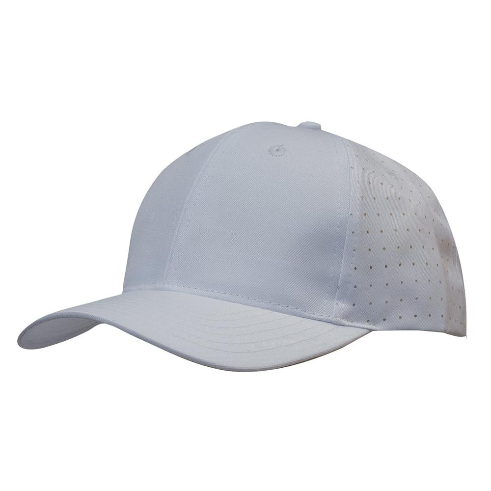 Custom Logo Headwear Canada Breathable Poly Twill with circle perforations