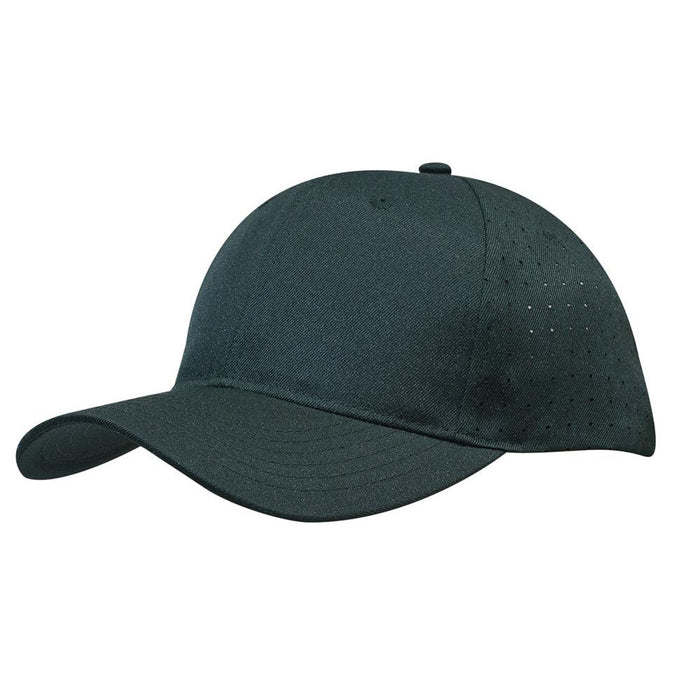 Custom Logo Headwear Canada Breathable Poly Twill with circle perforations