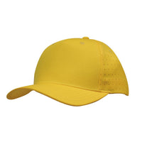 Custom Logo Headwear Canada Breathable Poly Twill with circle perforations