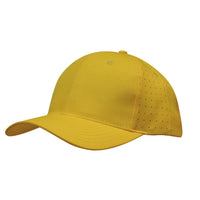 Custom Logo Headwear Canada Breathable Poly Twill with circle perforations