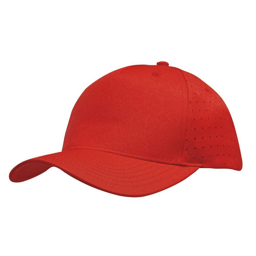 Custom Logo Headwear Canada Breathable Poly Twill with circle perforations