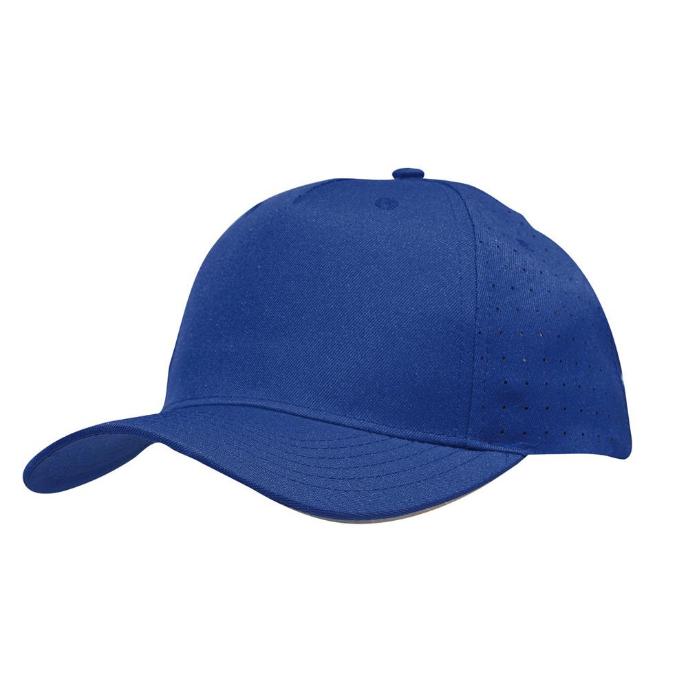 Custom Logo Headwear Canada Breathable Poly Twill with circle perforations