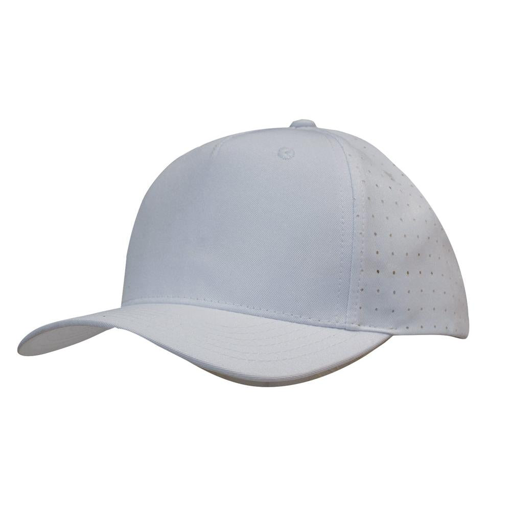 Custom Logo Headwear Canada Breathable Poly Twill with circle perforations