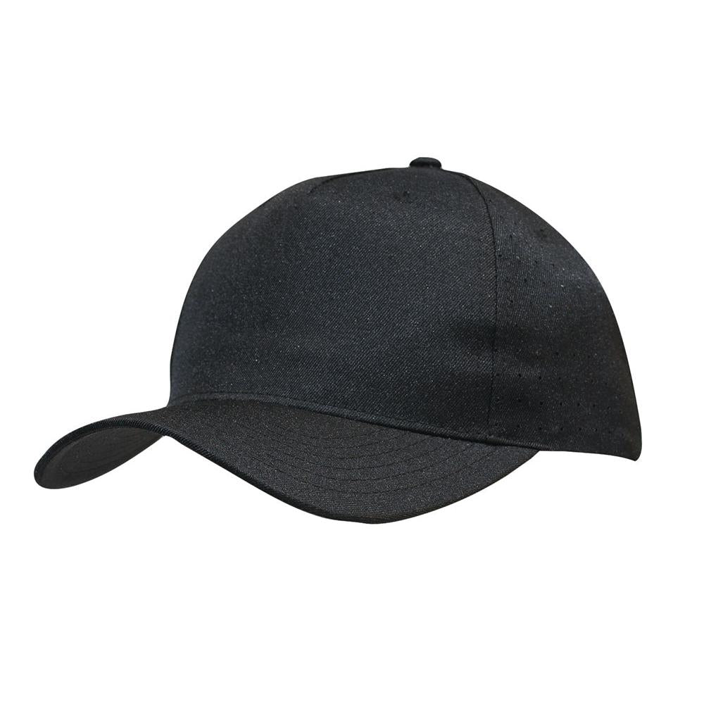 Custom Logo Headwear Canada Breathable Poly Twill with circle perforations