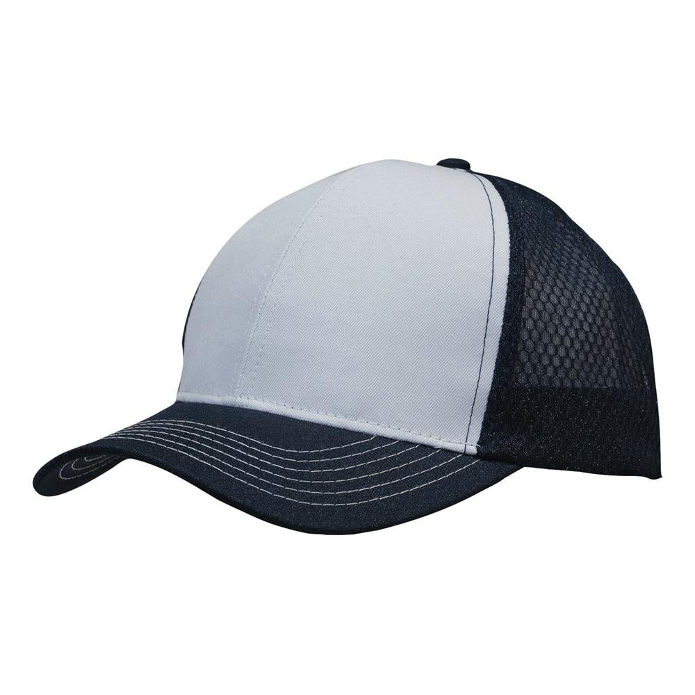 Custom Logo Headwear Canada Breathable poly twill with honeycomb mesh