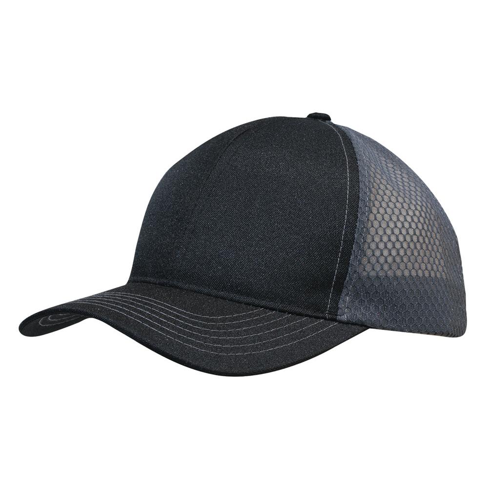 Custom Logo Headwear Canada Breathable poly twill with honeycomb mesh