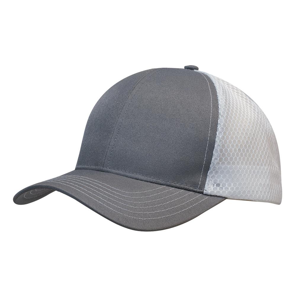 Custom Logo Headwear Canada Breathable poly twill with honeycomb mesh