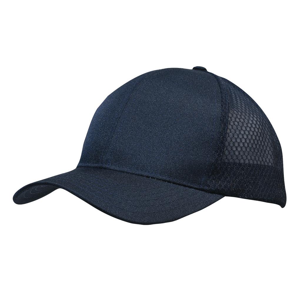 Custom Logo Headwear Canada Breathable poly twill with honeycomb mesh