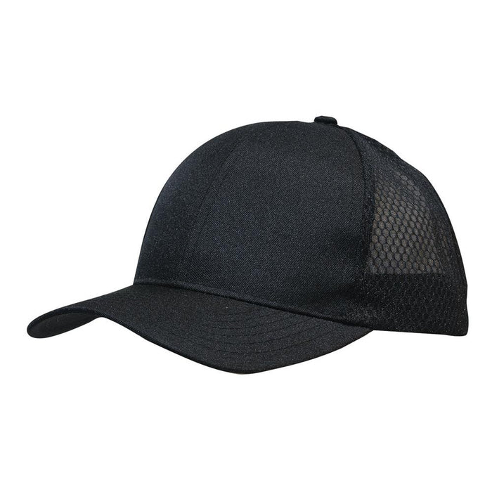 Custom Logo Headwear Canada Breathable poly twill with honeycomb mesh