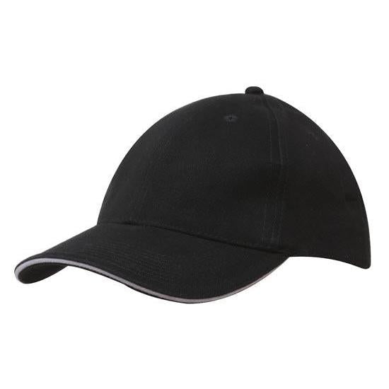 Custom Logo Headwear Canada Brushed Cotton with Sandwich Trim