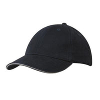 Custom Logo Headwear Canada Brushed Cotton with Sandwich Trim