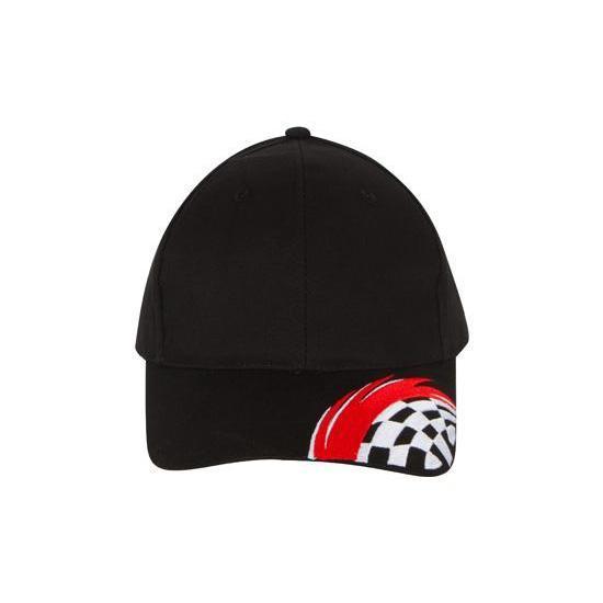 Custom Logo Headwear Canada Brushed Cotton with Swoosh & Check Embroidery