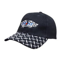 Custom Logo Headwear Canada Brushed Heavy Cotton with Checker Plate on Peak