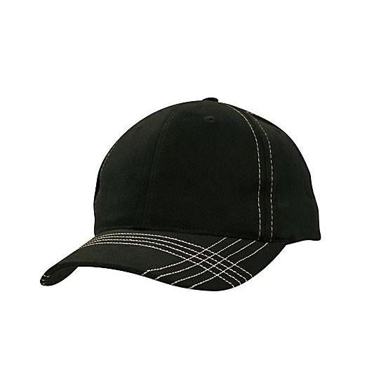 Custom Logo Headwear Canada Brushed Heavy Cotton with Contrasting Stitching & Cross Stitched Peak