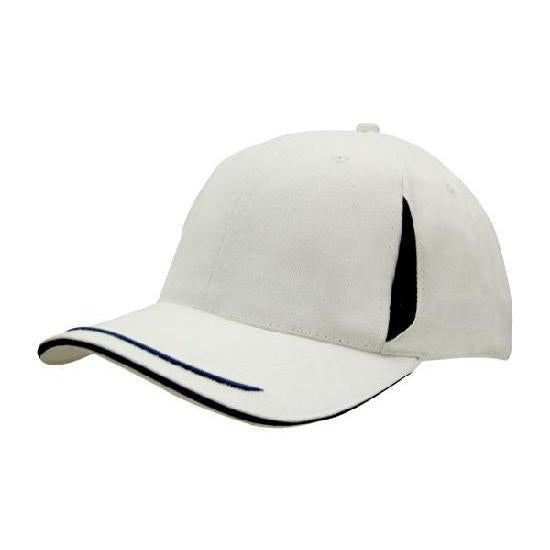 Custom Logo Headwear Canada Brushed Heavy Cotton with Crown Inserts, Peak Trim & Sandwich