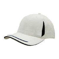 Custom Logo Headwear Canada Brushed Heavy Cotton with Crown Inserts, Peak Trim & Sandwich