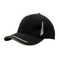 Custom Logo Headwear Canada Brushed Heavy Cotton with Crown Inserts, Peak Trim & Sandwich